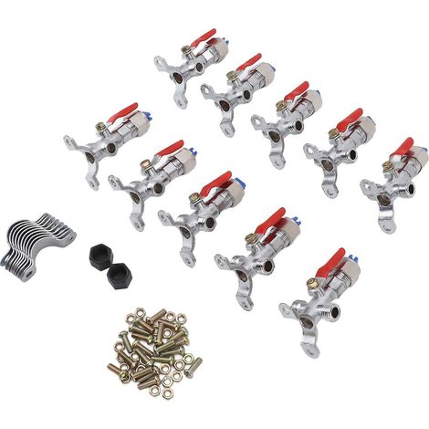 Set of 10 Zinc Alloy Atomizing Spray Nozzles for Agricultural Plant Misting and Irrigation - for Tractor Lawn Landscaping (1/5)