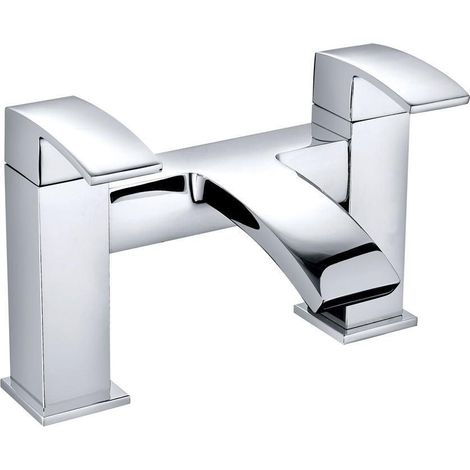 Aquariss Bath Taps Chrome Waterfall Tub Taps Square Bathroom Bath Tap Brass Mixers
