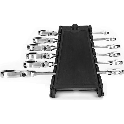 6 pièces clé mixte à cliquet main ensemble d'outils de réparation douille dynamométrique pour automobile maison bricolage mécanique acier au chrome vanadium 8 10 12 13 - (1/5)