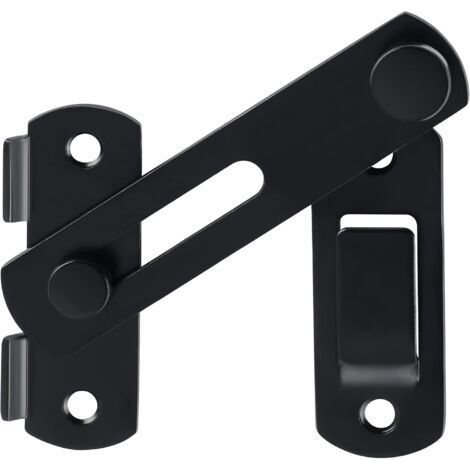 Sliding Door Latch with Screws for Door, Window, Closet and Garden, Matte Black Stainless Steel Finish (1/5)