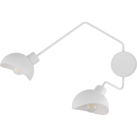 Applique doppia orientabile bianca Roy 2xE27 Sigma Lighting