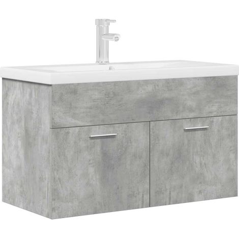 Armoire lavabo de salle de bain avec bassin intégré et robinet