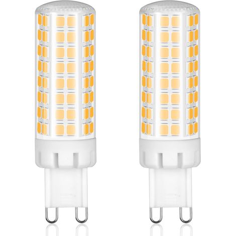 Lot de 2 Ampoules LED G9 7W (Équiv. 60W), 950LM Blanc Chaud 3000K, Non Dimmable, Sans Scintillement (1/5)