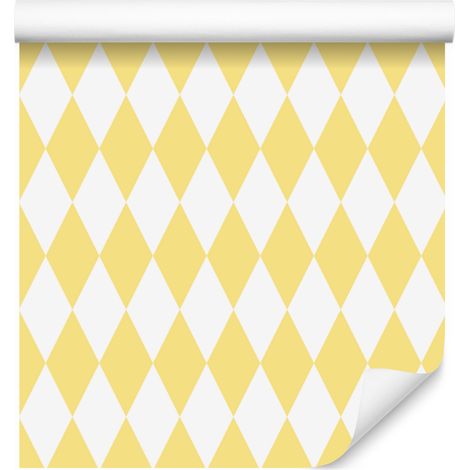 Carta da parati Arlecchino Diamante color crema, colore crema per soggiorno e camera da letto 50x1000 cm (1/5)