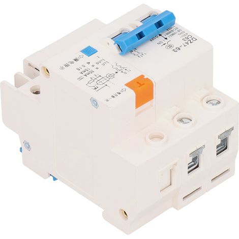 Disjoncteur différentiel 220V 2P63, interrupteur différentiel C63, alimentation biphasée. (1/5)
