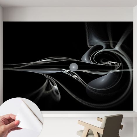 Fototapete Selbstklebend - Wandtattoo - leicht anzubringen - Wandverkleidung Fließende Linien 152x104 cm (1/5)