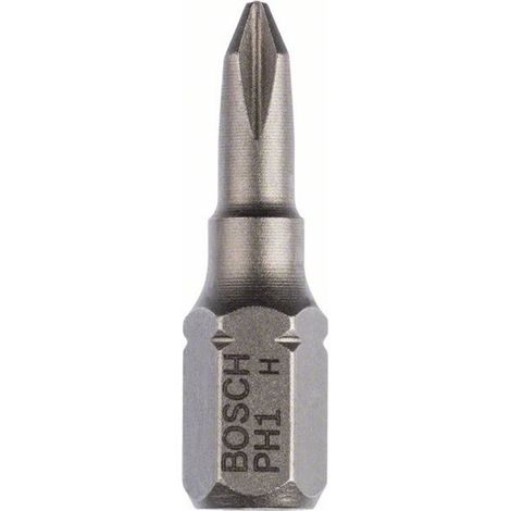 Bosch 10x Schrauberbit Extra-Hart, PH 1, 25 mm im Blister - 2607001509