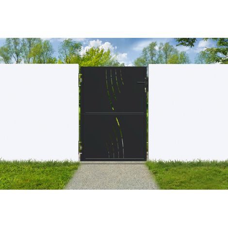 Portillon acier noir mat 1m NALI VELETA H.140cm
