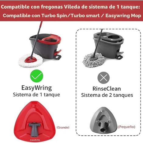 Base rotative pour balai compatible avec la recharge de balai Viledar Turbo Smart/Trubo Spin 2 en 1, base triangulaire en plastique pour O-Cedar EasyWring & Cleaning (1/5)