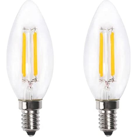 Filiyano-Ampoule LED E14 4W blanc chaud 2700K 400lm petite ampoule à vis 2 pièces. (1/5)