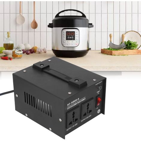Leistungstransformator ST-500VA: Aufwärtstransformator 110 V auf 220 V, Abwärtstransformator 220 V auf 110 V, europäischer Standardstecker 110–120 V/220–240 V (1/5)