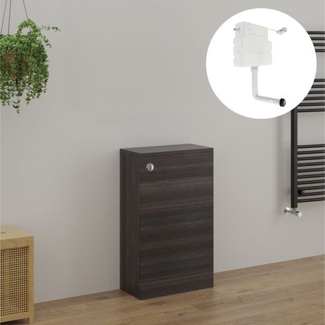 500mm Toilet Unit with Concealed Cistern Bathroom Furniture Charcoal (1/4)