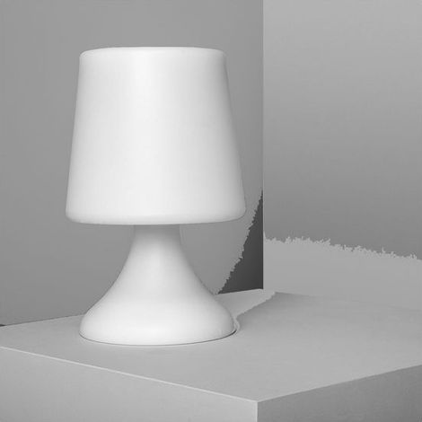 Lámpara de Mesa Exterior LED RGBW Portátil con Altavoz Bluetooth y Batería USB Recargable Uyoga Blanco