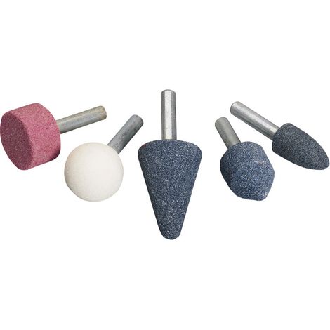 Draper 6mm (1/4 Inch) Shank Mounted Grinding Point Set – 5-Piece Rotary Tool Grinding Stone Kit