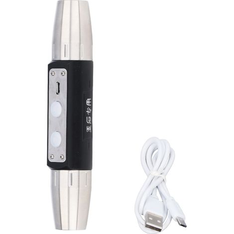 Lampe torche d'identification super lumineuse rechargeable USB à quadruples LED portable pour évaluation de bijoux en jade (1/5)