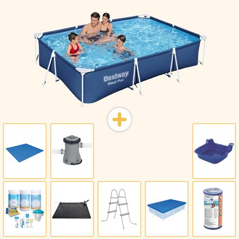 Bestway Bestway Steel Pro Rectangulaire - 300x201x66 cm - 9-pièces  S21550 (1/5)