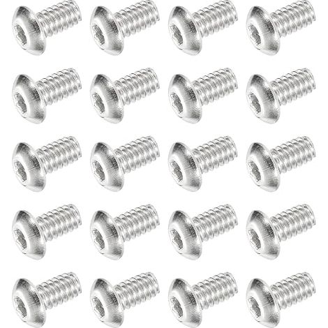 Vis À Tête Bombée À Six Pans Creux, 20 PC 10-24 UNC x 3/8 Pouce Acier Inoxydable 304 Hexagonal Entièrement Fileté Boulons Machine Pour Meuble Pompe À Eau Luminaire, Argent (1/5)
