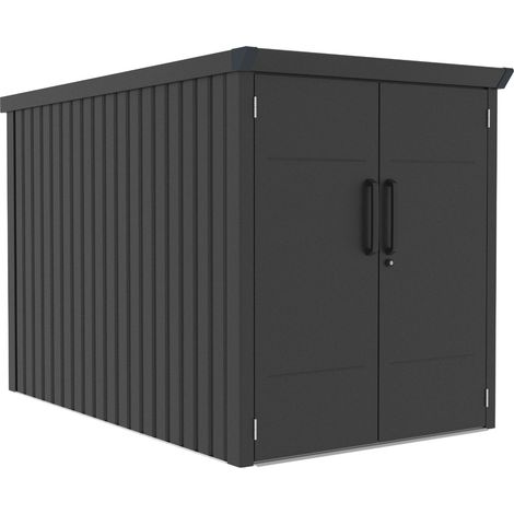 Westmann Fahrradgarage "Velos 1" inkl. Boden, schwarz, 222 x 133 x 151 cm (L x B x H)