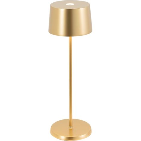 Zafferano Lampada a led da tavolo Olivia Pro Giallo Oro ricaricabile e dimmerabile - 2200-2700-3000K 9h alla massima potenza