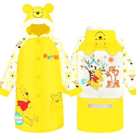Imperméable Disney pour enfants, imperméable Spider-Man pour garçons et filles, imperméable imperméable pour les écoliers et les tout-petits, jaune Winnie l'Ourson XXL (1/5)