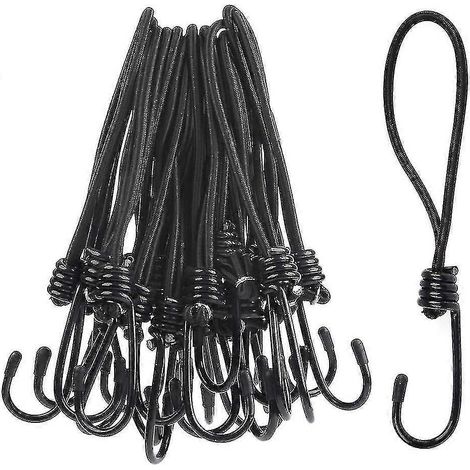 25 crochets extensibles, tendeur élastique avec crochets, anneaux d'expansion, élastique pour tente, tendeur de tente, support d'expansion - zkhj (1/5)