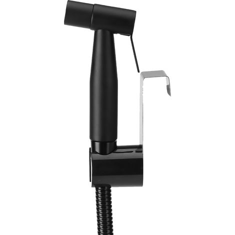 Lot 5 Pièces Kit Douchette WC Bidet Portable Inox Noir, Pulvérisateur Hygiénique pour Nettoyage Couches, Accessoire Salle de Bain (1/5)