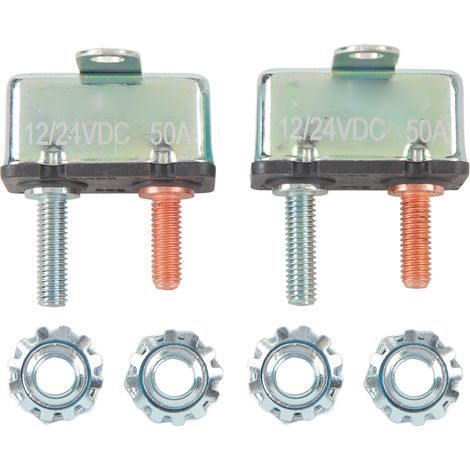 Generic Disjoncteur de Bateau de Voiture 12V 24V avec Réinitialisation Automatique, Matériau en Alliage D'aluminium, Large Application pour les Véhicules Spéciaux, les Navires (50A) (1/5)