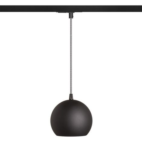 Lampadario COPA per binario monofase nero vetro 230V E27 28W