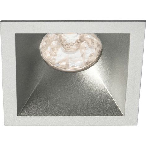 Spot DECO GU10 carré 1 tête fixe, alu laqué IP20 - EUROPOLE - 26801 (1/4)