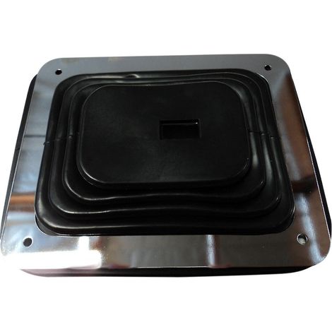 Soufflet de levier de vitesse en caoutchouc avec plaque chromée 5 5/8 pouces x 6 3/4 pouces Manuel Automatique 350--