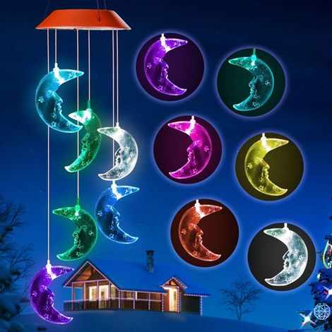 Grelot Solaire - Lampe LED Changeante de Couleur - Décoration Extérieure Jardin Cour Arrière - 1 Pièce (1/5)