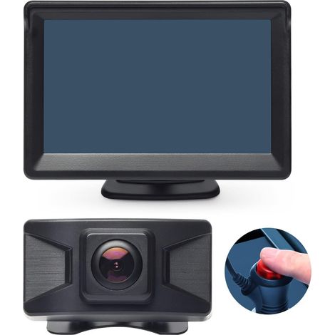 Kit Camera de Recul sans Fil HD 720P avec 5 Pouces LCD Moniteur Enregistreur de Vidéosurveillance Carte SD pour Voiture Auto Van Campeur Tracteur (1/5)