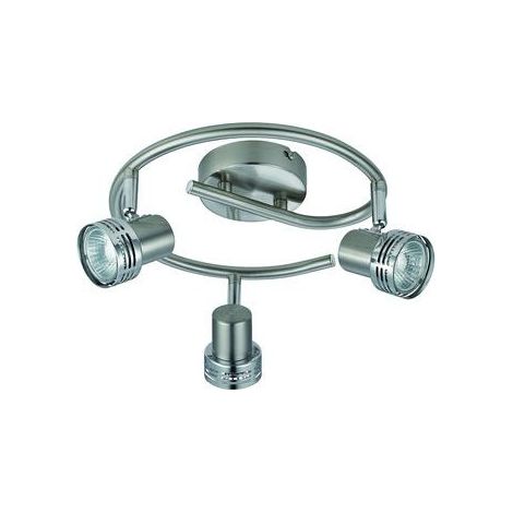 Plafonnier moderne chrome spirale 3xGU10 Candellux
