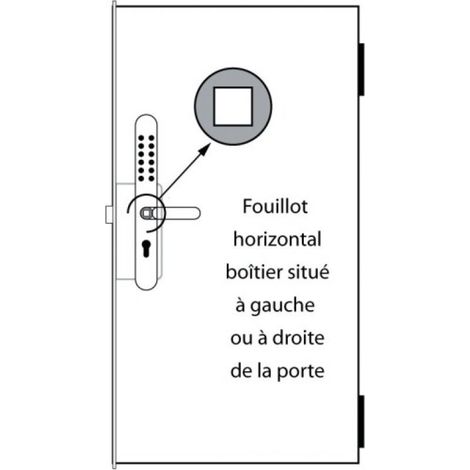 Serrure en applique à relevage de béquille max 70° à code mécanique Keylex Profil main droite - LOKOD