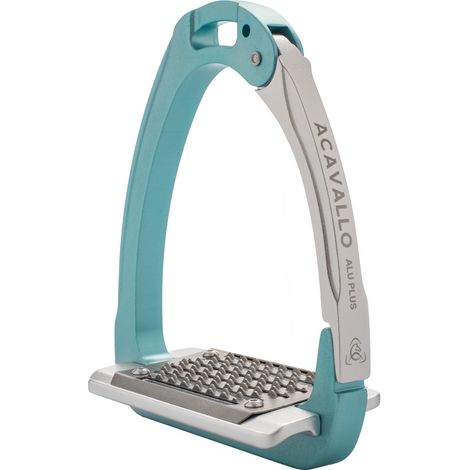 ACAVALLO Staffe Arena Aluplus 2.0 SKY BLUE ALLUMINIO APERTURA LATERALE (1/3)