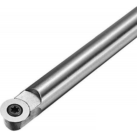 Wood Turning Tool with Carbide Insert Cutter Round Shank Woodworking Tool/Aluminum Alloy Handle - A (1/4)