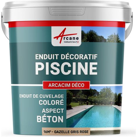 Décoration, piscine, enduit de cuvelage, finition béton ciré : Arcacim déco - 8 m² Crème Ivoire - ARCANE INDUSTRIES