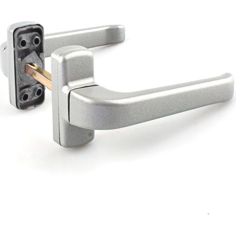Manilla aluminio plata handlock escudo reversible (1/2)