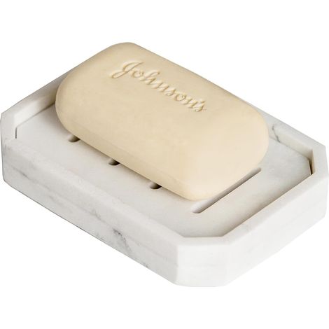 Porte-savon drainable imitation marbre - Double couche drainante. (1/5)
