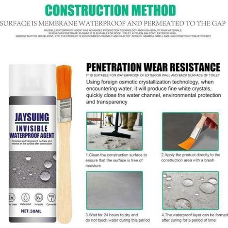Scellant imperméable - Agent Imperméable - Silicone - Haute efficacité anti-fuites - Lot de 3 x 30ml KIT D'ETANCHEITE (1/4)