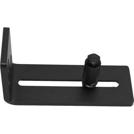Guide inférieur coulissant porte grange acier carbone antirouille esthétique noir rouleau sol adaptable portes - 233g + clé + vis (1/5)