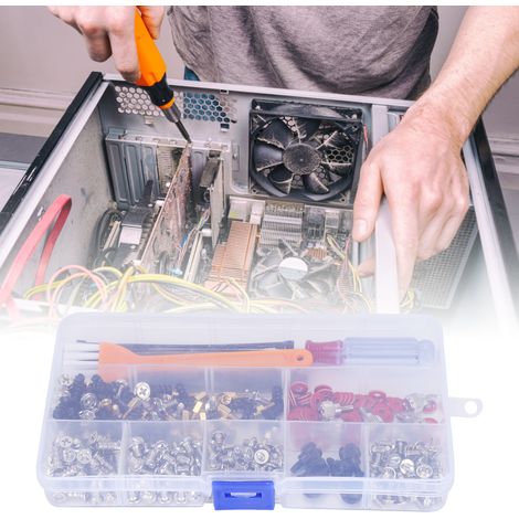 Kit de vis PC de 330 pièces, pour carte mère, ventilateur de boîtier, lecteur CD-ROM, disque dur et entretoise d'ordinateur portable. (1/5)