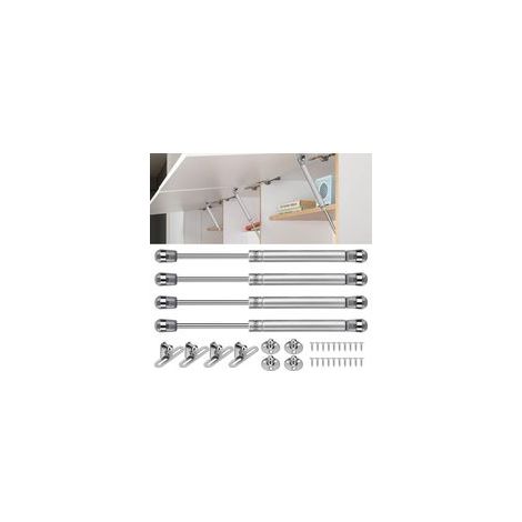 Ressort à gaz hydraulique, Eletorot, lot de 4 ressorts à gaz pour charnière de porte de cuisine, 100 N, amortisseur à gaz pour levage de porte de placard de cuisine avec vis