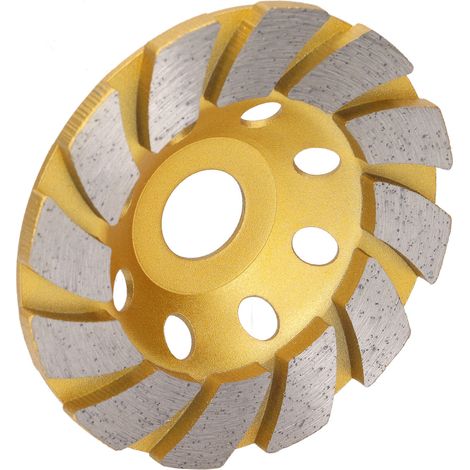 4-Zoll-Betonschleifscheibe, 12 Segmente, Hochleistungs-Turbo-Diamantkrone, Hochleistungs-Polierpad (1/5)
