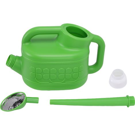 Arrosoir pour plantes d'intérieur et d'extérieur avec pomme de douche en acier inoxydable, pot à bec long, fleurs de jardin, serre de légumes, vert 6L (1/5)