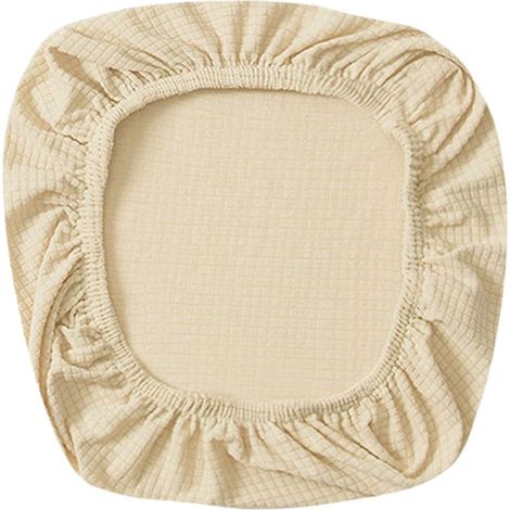 Housse de Siège de Chaise de Bureau, Housse de Chaise pour Chaise Bureau, Conviennent Longueur de 38 à 48 Cm, Beige (1/5)