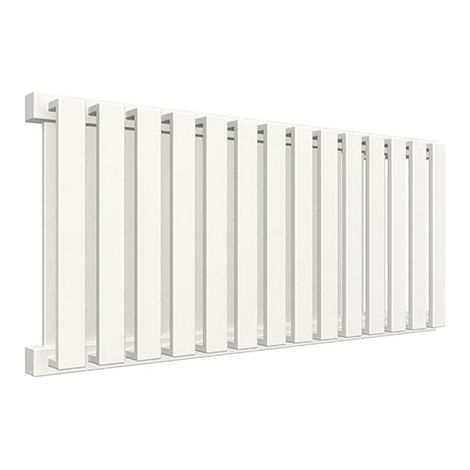 Horizontaler Heizungsbetrieb Handtuchheizkörper - Weiß - Höhe 530mm Breite 375mm - 294 Watt - NEM530/375YPB