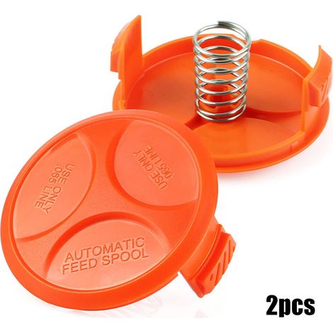 Couvercle De Bobine - Pour Taille-Herbe À Fil - Compatible Modèles Black & Decker GH400 GL4525 ST5528 STC1820 - Référence 385022-03 - Lot De 2 (1/5)