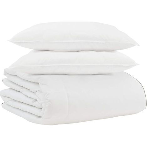 Ensemble de couette d'hiver en duvet de canard (avec oreiller), trois pièces, blanc, duvet de canard (1/5)