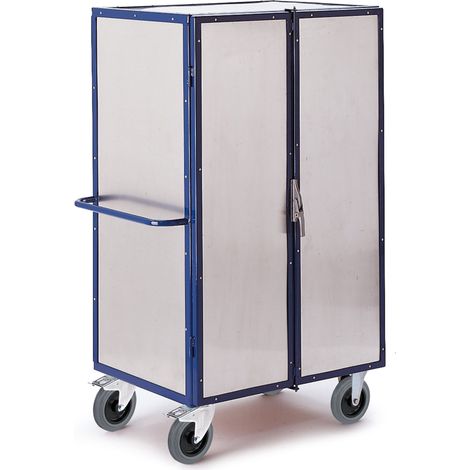 Rollcart Aluminiumschrankwagen mit 4 Etagenböden 1185x805mm 2 Türen und Zylinderschloss
